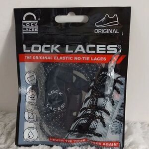 Lock Laces Black Shoe Laces